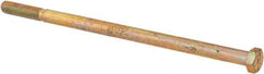 Value Collection - 3/8-16 UNC, 7-1/2" Length Under Head Hex Head Cap Screw - Partially Threaded, Grade 8 Alloy Steel, Zinc-Plated Finish, 9/16" Hex - Americas Industrial Supply