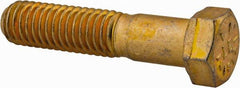 Value Collection - 7/16-14 UNC, 2" Length Under Head Hex Head Cap Screw - Partially Threaded, Grade 8 Alloy Steel, Zinc-Plated Finish, 5/8" Hex - Americas Industrial Supply