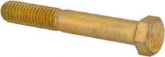 Value Collection - 7/16-14 UNC, 3" Length Under Head Hex Head Cap Screw - Partially Threaded, Grade 8 Alloy Steel, Zinc-Plated Finish, 5/8" Hex - Americas Industrial Supply