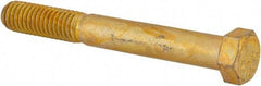 Value Collection - 7/16-14 UNC, 3-1/2" Length Under Head Hex Head Cap Screw - Partially Threaded, Grade 8 Alloy Steel, Zinc-Plated Finish, 5/8" Hex - Americas Industrial Supply