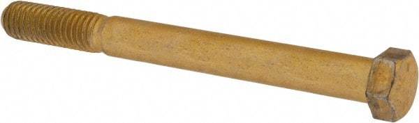 Value Collection - 7/16-14 UNC, 4-1/2" Length Under Head Hex Head Cap Screw - Partially Threaded, Grade 8 Alloy Steel, Zinc-Plated Finish, 5/8" Hex - Americas Industrial Supply