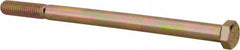 Value Collection - 7/16-14 UNC, 7" Length Under Head Hex Head Cap Screw - Partially Threaded, Grade 8 Alloy Steel, Zinc-Plated Finish, 5/8" Hex - Americas Industrial Supply
