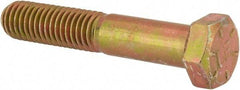 Value Collection - 1/2-13 UNC, 2-3/4" Length Under Head Hex Head Cap Screw - Partially Threaded, Grade 8 Alloy Steel, Zinc-Plated Finish, 3/4" Hex - Americas Industrial Supply