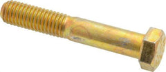 Value Collection - 1/2-13 UNC, 3" Length Under Head Hex Head Cap Screw - Partially Threaded, Grade 8 Alloy Steel, Zinc-Plated Finish, 3/4" Hex - Americas Industrial Supply