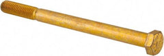 Value Collection - 1/2-13 UNC, 6-1/2" Length Under Head Hex Head Cap Screw - Partially Threaded, Grade 8 Alloy Steel, Zinc-Plated Finish, 3/4" Hex - Americas Industrial Supply