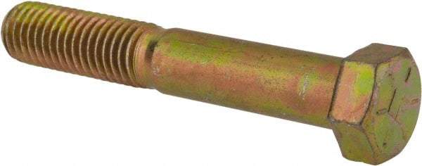 Value Collection - 9/16-12 UNC, 3-1/2" Length Under Head Hex Head Cap Screw - Partially Threaded, Grade 8 Alloy Steel, Zinc-Plated Finish, 13/16" Hex - Americas Industrial Supply