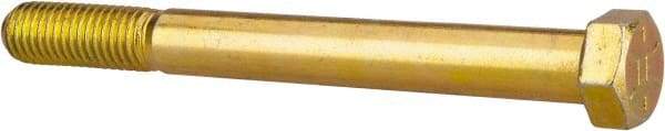 Value Collection - 9/16-12 UNC, 5-1/2" Length Under Head Hex Head Cap Screw - Partially Threaded, Grade 8 Alloy Steel, Zinc-Plated Finish, 13/16" Hex - Americas Industrial Supply