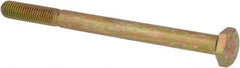Value Collection - 1/4-28 UNF, 3-1/4" Length Under Head Hex Head Cap Screw - Partially Threaded, Grade 8 Alloy Steel, Zinc-Plated Finish, 7/16" Hex - Americas Industrial Supply
