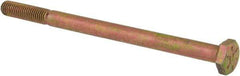 Value Collection - 1/4-28 UNF, 3-3/4" Length Under Head Hex Head Cap Screw - Partially Threaded, Grade 8 Alloy Steel, Zinc-Plated Finish, 7/16" Hex - Americas Industrial Supply