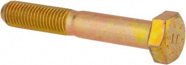 Value Collection - 5/16-24 UNF, 2" Length Under Head Hex Head Cap Screw - Partially Threaded, Grade 8 Alloy Steel, Zinc-Plated Finish, 1/2" Hex - Americas Industrial Supply