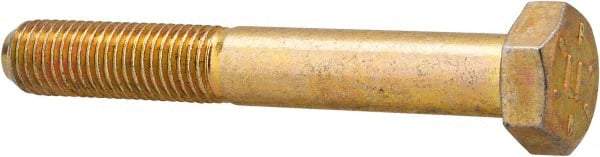 Value Collection - 5/16-24 UNF, 2-1/4" Length Under Head Hex Head Cap Screw - Partially Threaded, Grade 8 Alloy Steel, Zinc-Plated Finish, 1/2" Hex - Americas Industrial Supply