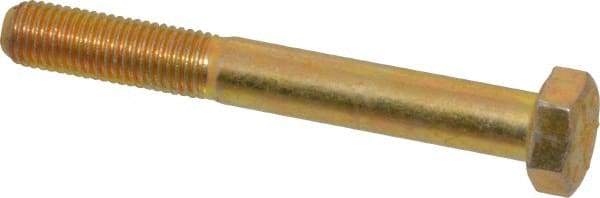 Value Collection - 5/16-24 UNF, 2-1/2" Length Under Head Hex Head Cap Screw - Partially Threaded, Grade 8 Alloy Steel, Zinc-Plated Finish, 1/2" Hex - Americas Industrial Supply