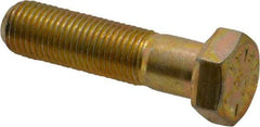 Value Collection - 3/8-24 UNF, 1-1/2" Length Under Head Hex Head Cap Screw - Partially Threaded, Grade 8 Alloy Steel, Zinc-Plated Finish, 9/16" Hex - Americas Industrial Supply