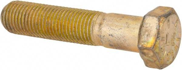 Value Collection - 3/8-24 UNF, 1-3/4" Length Under Head Hex Head Cap Screw - Partially Threaded, Grade 8 Alloy Steel, Zinc-Plated Finish, 9/16" Hex - Americas Industrial Supply