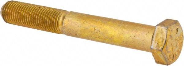 Value Collection - 3/8-24 UNF, 2-3/4" Length Under Head Hex Head Cap Screw - Partially Threaded, Grade 8 Alloy Steel, Zinc-Plated Finish, 9/16" Hex - Americas Industrial Supply