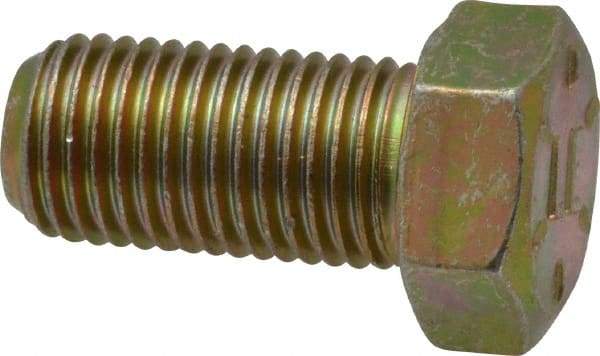 Value Collection - 7/16-20 UNF, 7/8" Length Under Head Hex Head Cap Screw - Fully Threaded, Grade 8 Alloy Steel, Zinc-Plated Finish, 5/8" Hex - Americas Industrial Supply