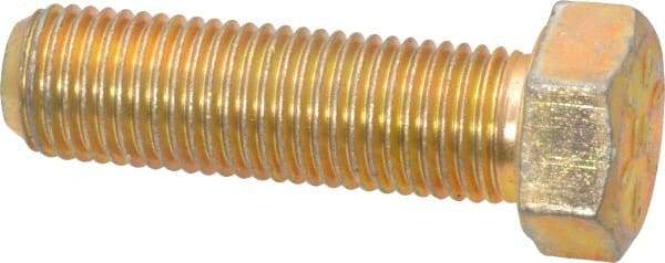 Value Collection - 7/16-20 UNF, 1-1/2" Length Under Head Hex Head Cap Screw - Fully Threaded, Grade 8 Alloy Steel, Zinc-Plated Finish, 5/8" Hex - Americas Industrial Supply