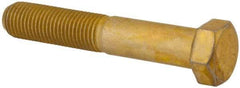 Value Collection - 7/16-20 UNF, 2-1/2" Length Under Head Hex Head Cap Screw - Partially Threaded, Grade 8 Alloy Steel, Zinc-Plated Finish, 5/8" Hex - Americas Industrial Supply