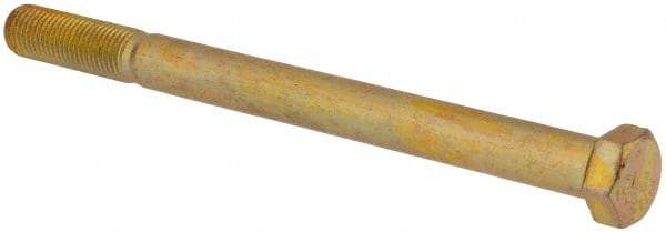 Value Collection - 7/16-20 UNF, 5-1/2" Length Under Head Hex Head Cap Screw - Partially Threaded, Grade 8 Alloy Steel, Zinc-Plated Finish, 5/8" Hex - Americas Industrial Supply