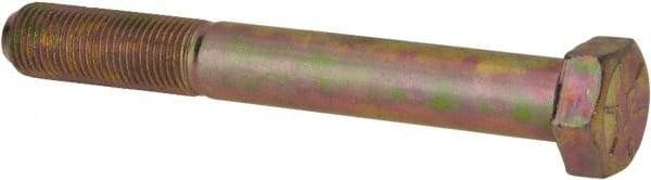 Value Collection - 1/2-20 UNF, 4" Length Under Head Hex Head Cap Screw - Partially Threaded, Grade 8 Alloy Steel, Zinc-Plated Finish, 3/4" Hex - Americas Industrial Supply