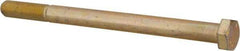 Made in USA - 1/2-20 UNF, 7" Length Under Head Hex Head Cap Screw - Partially Threaded, Grade 8 Alloy Steel, Zinc-Plated Finish, 3/4" Hex - Americas Industrial Supply