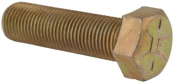 Value Collection - 9/16-18 UNF, 2" Length Under Head Hex Head Cap Screw - Fully Threaded, Grade 8 Alloy Steel, Zinc-Plated Finish, 13/16" Hex - Americas Industrial Supply