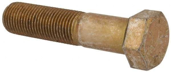 Value Collection - 9/16-18 UNF, 2-1/2" Length Under Head Hex Head Cap Screw - Partially Threaded, Grade 8 Alloy Steel, Zinc-Plated Finish, 13/16" Hex - Americas Industrial Supply