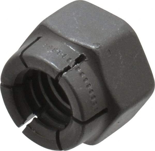 Flex-Loc - 3/8-16 UNC Grade 2 Hex Lock Nut with Expanding Flex Top - Uncoated, Meets Military Specifications - Americas Industrial Supply