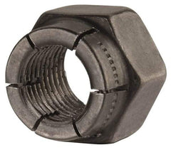 Flex-Loc - 3/8-24 UNJF Grade 2 Hex Lock Nut with Expanding Flex Top - Uncoated, Meets Military Specifications - Americas Industrial Supply