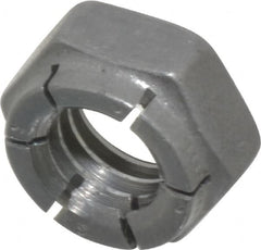 Flex-Loc - 3/8-16 UNC Grade 2 Hex Lock Nut with Expanding Flex Top - 9/32" High, Uncoated, Meets Military Specifications - Americas Industrial Supply