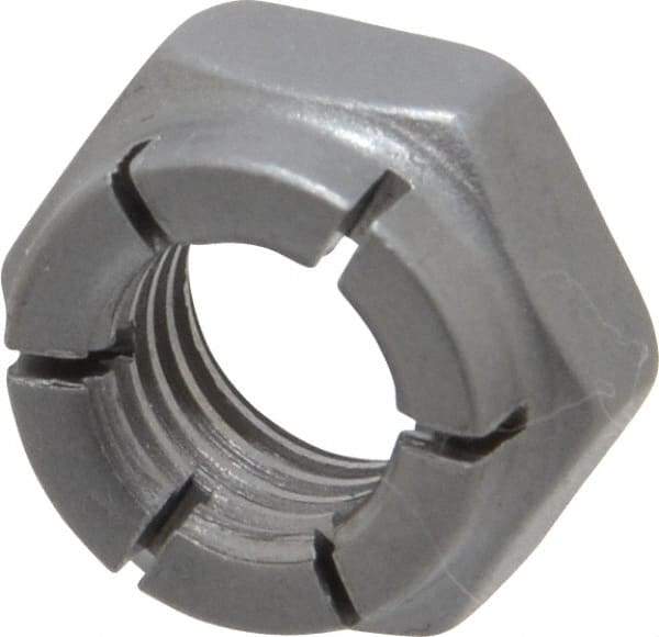 Flex-Loc - 5/16-24 UNF Grade 2 Hex Lock Nut with Expanding Flex Top - 1/2" Width Across Flats, 17/64" High, Uncoated - Americas Industrial Supply