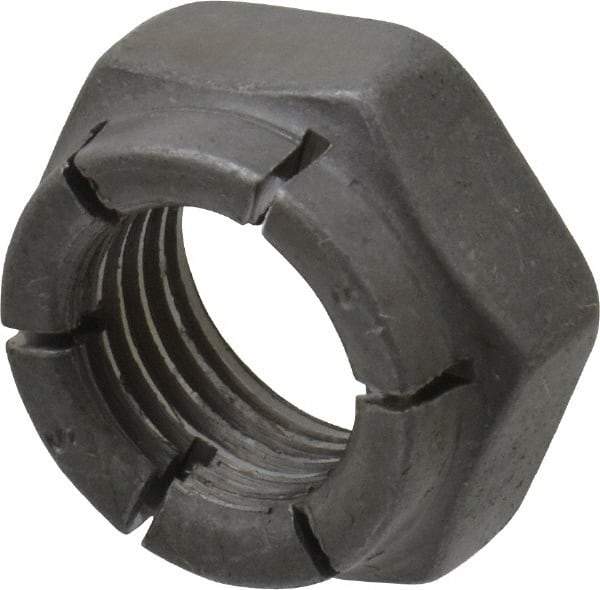 Flex-Loc - 3/8-24 UNJF Grade 2 Hex Lock Nut with Expanding Flex Top - 9/32" High, Uncoated, Meets Military Specifications - Americas Industrial Supply