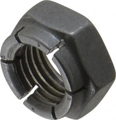 Flex-Loc - 7/16-20 UNJF Grade 2 Hex Lock Nut with Expanding Flex Top - 21/64" High, Uncoated, Meets Military Specifications - Americas Industrial Supply