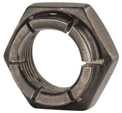 Flex-Loc - 5/8-18 UNJF Grade 2 Hex Lock Nut with Expanding Flex Top - 15/16" Width Across Flats, Uncoated, Meets Military Specifications - Americas Industrial Supply