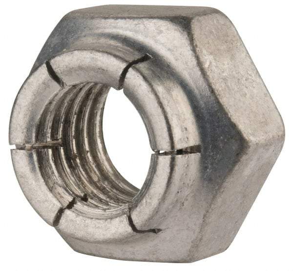 Flex-Loc - 1/2-13 UNC Grade 2 Heavy Hex Lock Nut with Expanding Flex Top - Cadmium-Plated Finish, Meets Military Specifications - Americas Industrial Supply