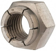 Flex-Loc - 7/8-9 UNC Grade 2 Heavy Hex Lock Nut with Expanding Flex Top - Cadmium-Plated Finish, Meets Military Specifications - Americas Industrial Supply