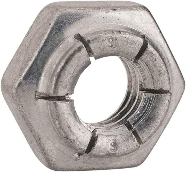 Flex-Loc - 5/16-18 UNC Grade 2 Heavy Hex Lock Nut with Expanding Flex Top - 17/64" High, Cadmium-Plated Finish, Meets Military Specifications - Americas Industrial Supply