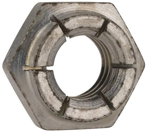 Flex-Loc - 3/8-16 UNC Grade 2 Heavy Hex Lock Nut with Expanding Flex Top - 9/32" High, Cadmium-Plated Finish, Meets Military Specifications - Americas Industrial Supply