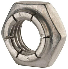 Flex-Loc - 1/2-13 UNC Grade 2 Heavy Hex Lock Nut with Expanding Flex Top - 21/64" High, Cadmium-Plated Finish, Meets Military Specifications - Americas Industrial Supply