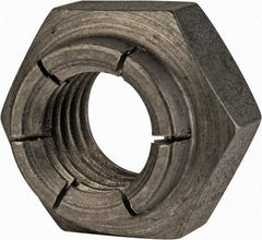 Flex-Loc - 1/2-13 UNC 18-8 Heavy Hex Lock Nut with Expanding Flex Top - Uncoated, Meets Military Specifications - Americas Industrial Supply