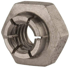 Flex-Loc - 1/4-20 UNC 18-8 Heavy Hex Lock Nut with Expanding Flex Top - Uncoated, Meets Military Specifications - Americas Industrial Supply