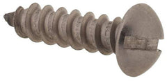 Value Collection - #10, 3/4" Length Under Head, Slotted Drive, Round Head Wood Screw - Stainless Steel, Grade 18-8 - Americas Industrial Supply