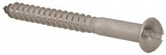 Value Collection - #10, 2" Length Under Head, Slotted Drive, Round Head Wood Screw - Stainless Steel, Grade 18-8 - Americas Industrial Supply