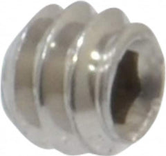 Value Collection - #6-32 UNC, 1/8" OAL, Cup Point Set Screw - Grade 316 Stainless Steel, 1/16" Key - Americas Industrial Supply