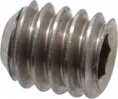 Value Collection - #8-32 UNC, 3/16" OAL, Cup Point Set Screw - Grade 316 Stainless Steel, 5/64" Key - Americas Industrial Supply