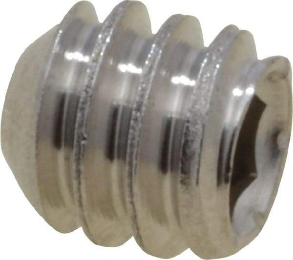 Value Collection - #10-24 UNC, 3/16" OAL, Cup Point Set Screw - Grade 316 Stainless Steel, 3/32" Key - Americas Industrial Supply