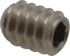 Value Collection - #10-24 UNC, 1/4" OAL, Cup Point Set Screw - Grade 316 Stainless Steel, 3/32" Key - Americas Industrial Supply