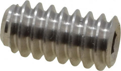 Value Collection - #10-24 UNC, 3/8" OAL, Cup Point Set Screw - Grade 316 Stainless Steel, 3/32" Key - Americas Industrial Supply
