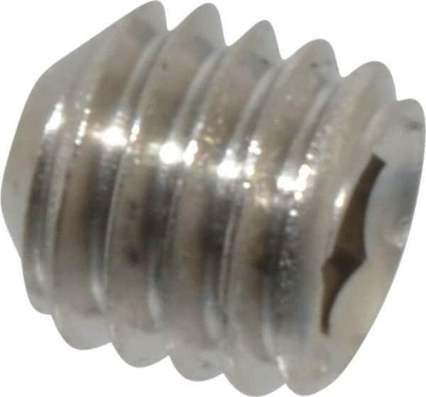 Value Collection - #10-32 UNF, 3/16" OAL, Cup Point Set Screw - Grade 316 Stainless Steel, 3/32" Key - Americas Industrial Supply