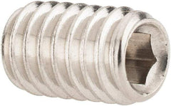 Value Collection - 5/16-18 UNC, 1/2" OAL, Cup Point Set Screw - Grade 316 Stainless Steel, 3/32" Key - Americas Industrial Supply